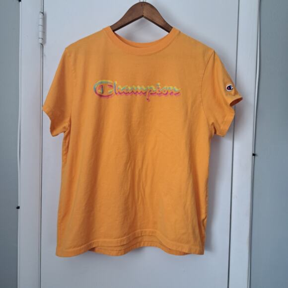 Champion Tops - Champion Classic Tee Chromatic Script Capri Orange Women's XL